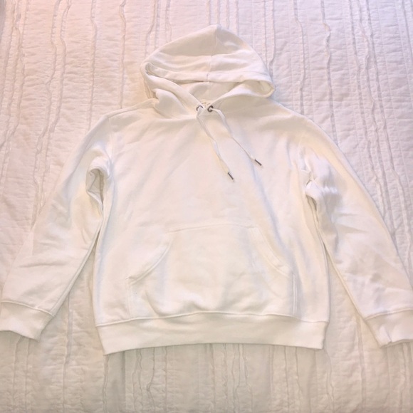H M Sweaters Hm White Hoodie Xs Poshmark
